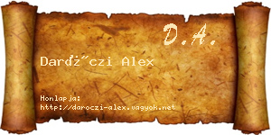 Daróczi Alex névjegykártya